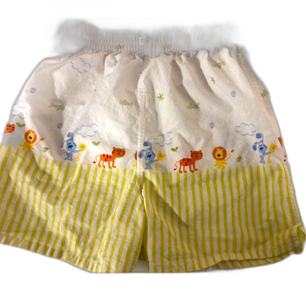 VTG 90s blues clues print shorts toddler sz 2t/3t striped retro nostalgia boxer
